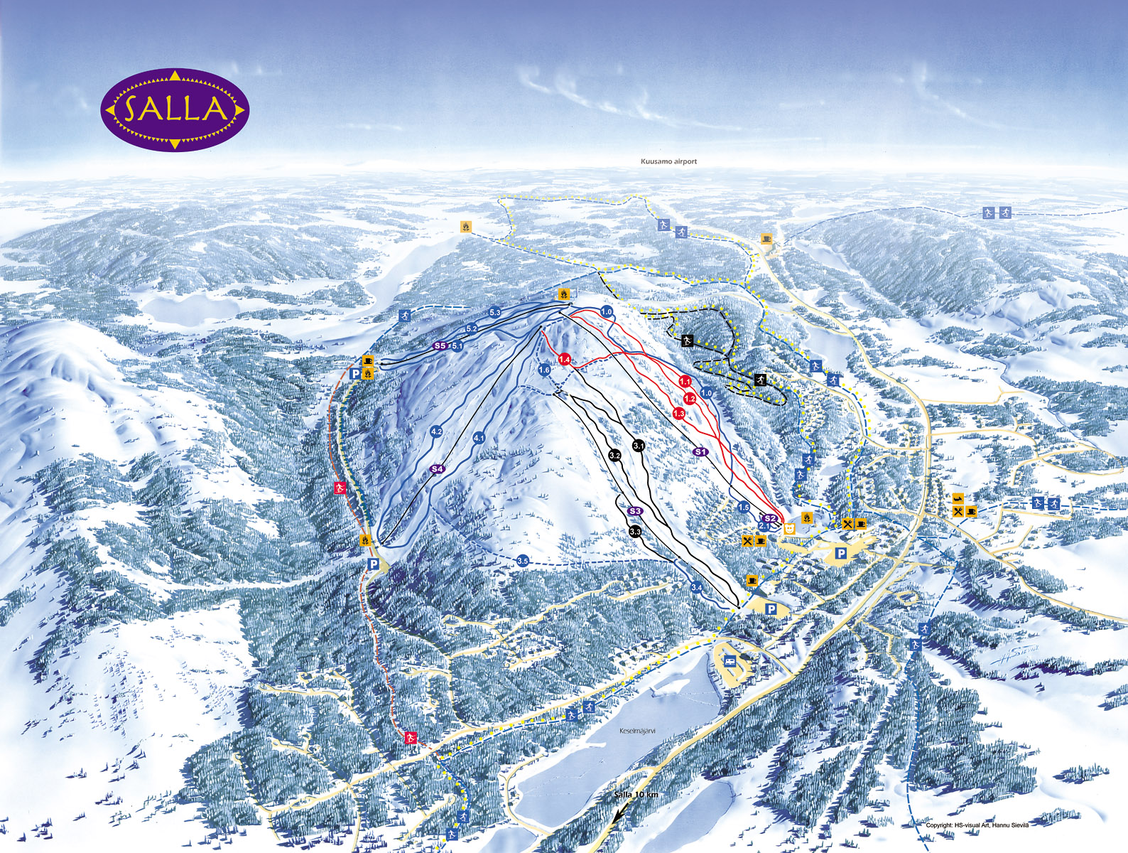 mapa estacion esqui salla
